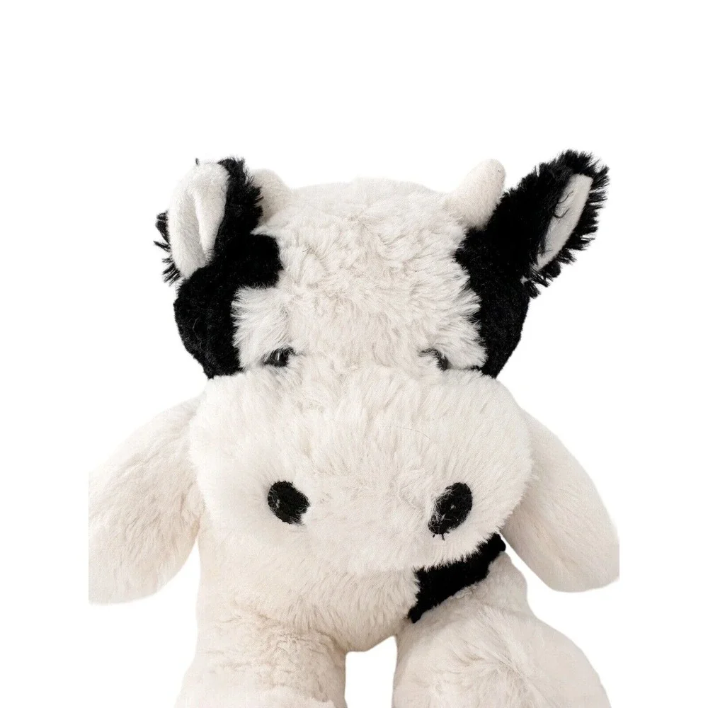 BJ Toy Co Plush Black & White Cow Stuffed Animal 12